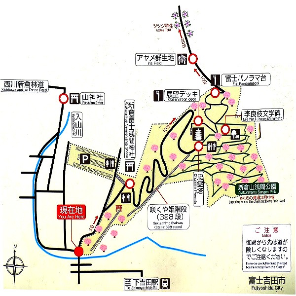 arakurayama_sengen_park_area_guide_map_01,新倉山浅間公園周辺案内図